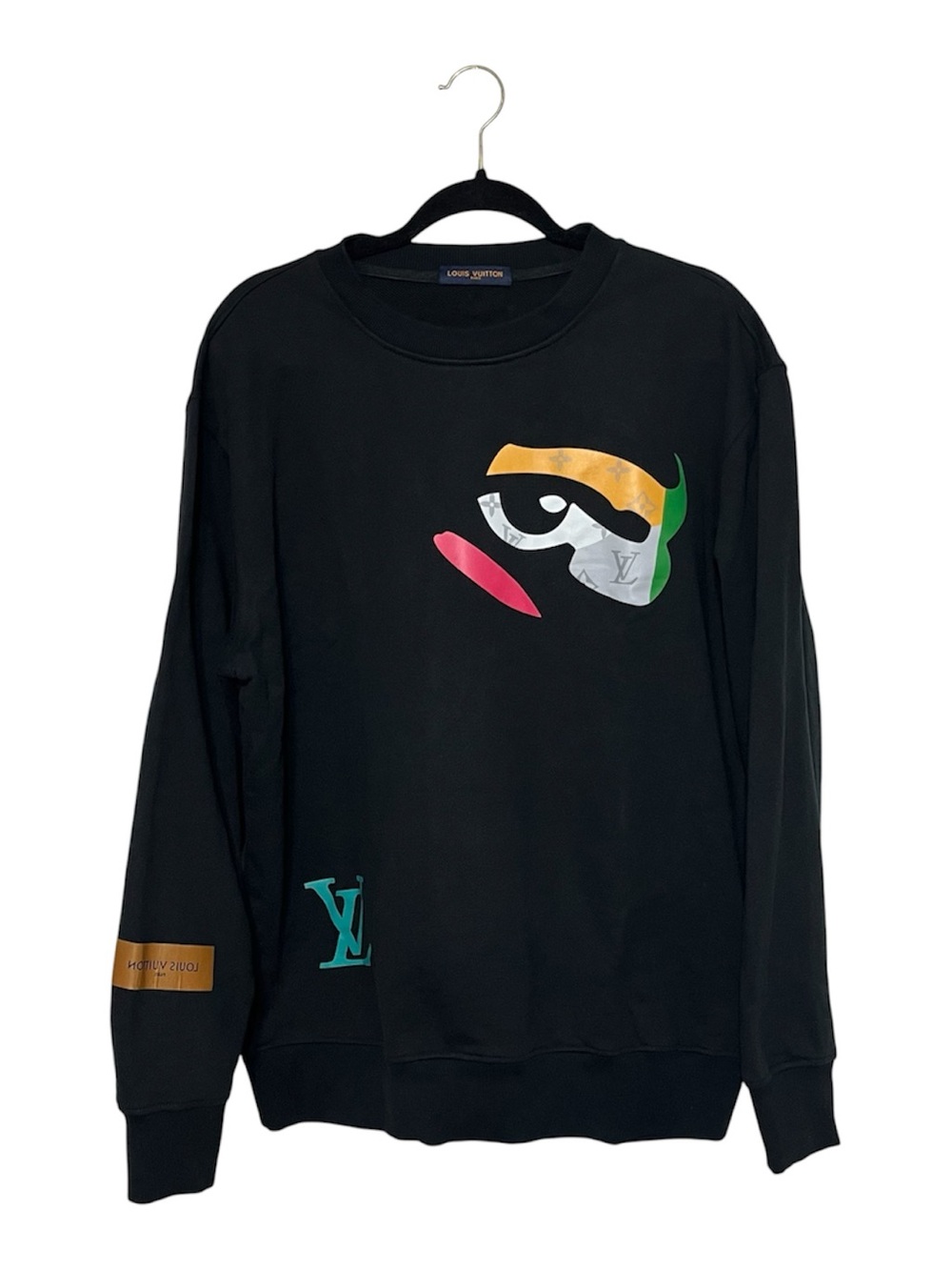 Fashion Sweatshirt Black Graphic Crewneck Sweater